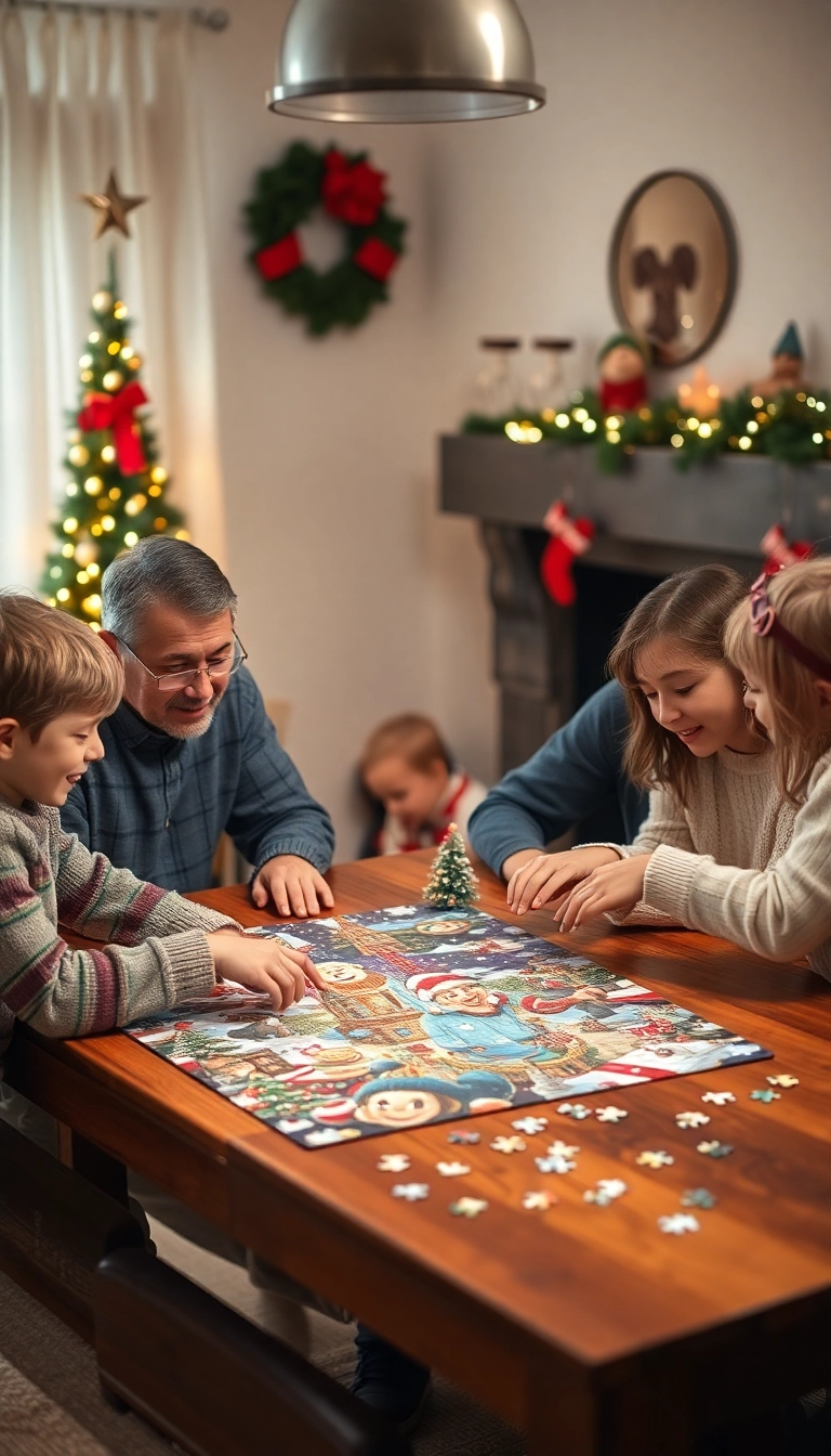 12 Heartwarming Christmas Traditions That Will Bring Your Family Closer Together (Wait Until You See #5!) - 8. Christmas Puzzle Night